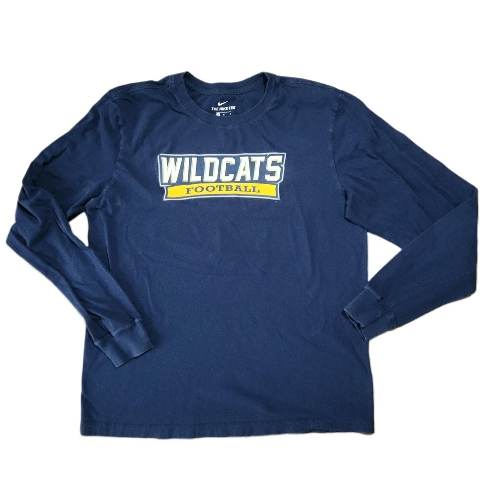 Nike Mens Blue Wildcats Football Long Sleeve T Shirt Medium